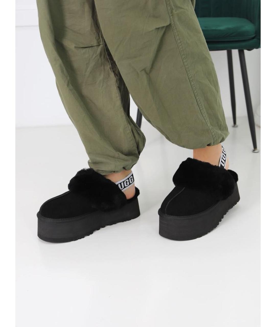 UGG Черные замшевые сабо, фото 3