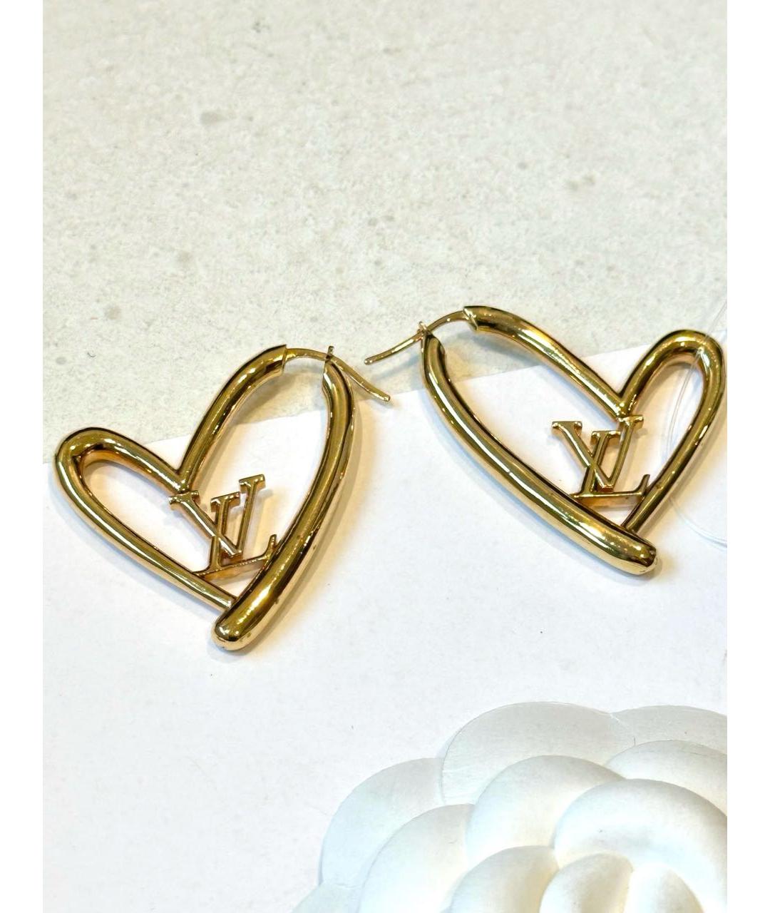 LOUIS VUITTON Золотые серьги, фото 3