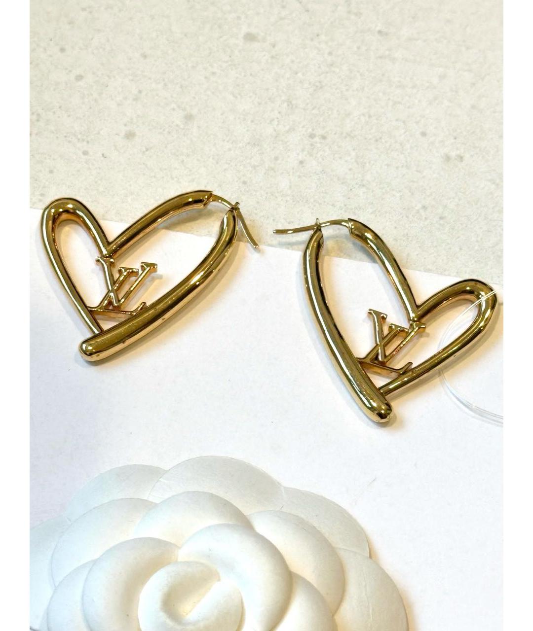 LOUIS VUITTON Золотые серьги, фото 2