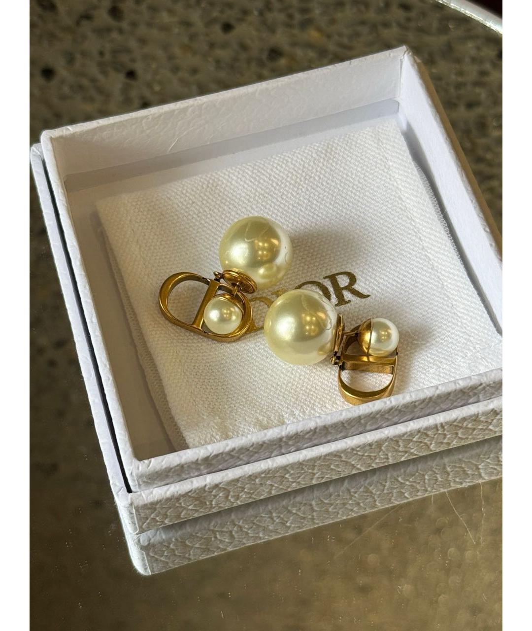CHRISTIAN DIOR Золотые серьги, фото 7