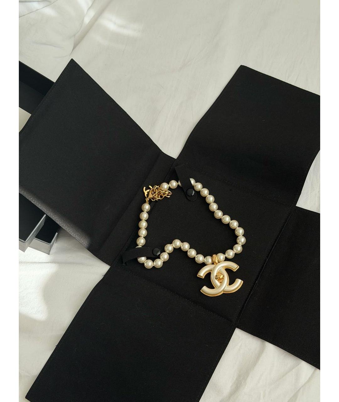 CHANEL Бежевое жемчужное колье, фото 2