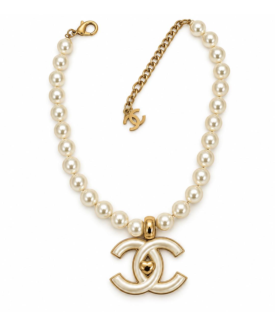 CHANEL Бежевое жемчужное колье, фото 1