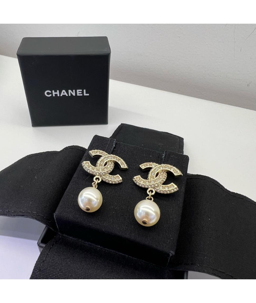 CHANEL Золотые серьги, фото 2