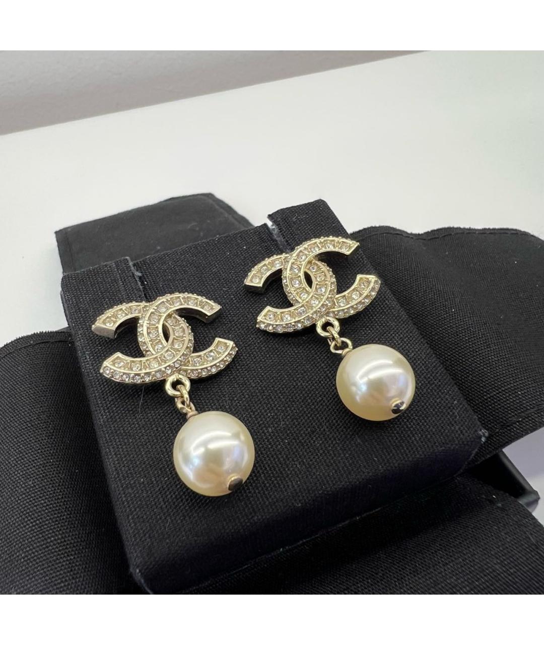 CHANEL Золотые серьги, фото 7