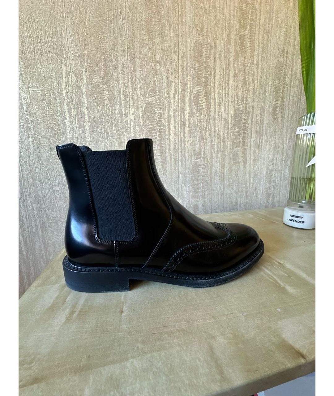 SAINT LAURENT Черные ботинки из лакированной кожи, фото 5
