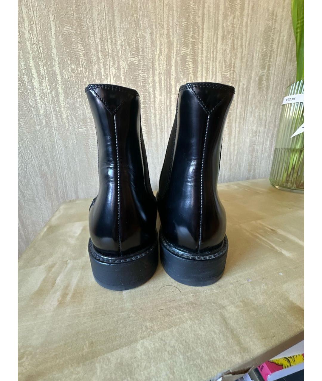 SAINT LAURENT Черные ботинки из лакированной кожи, фото 4