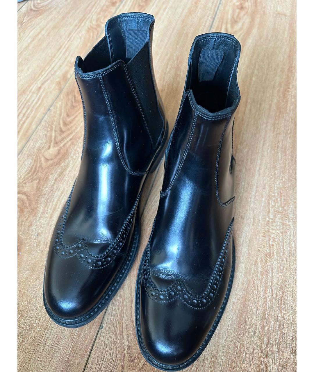SAINT LAURENT Черные ботинки из лакированной кожи, фото 2