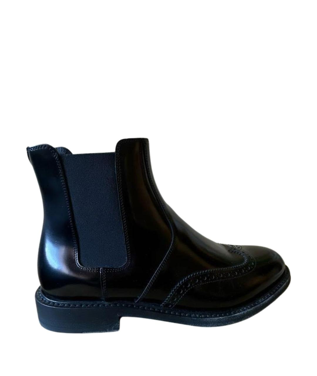 SAINT LAURENT Черные ботинки из лакированной кожи, фото 1