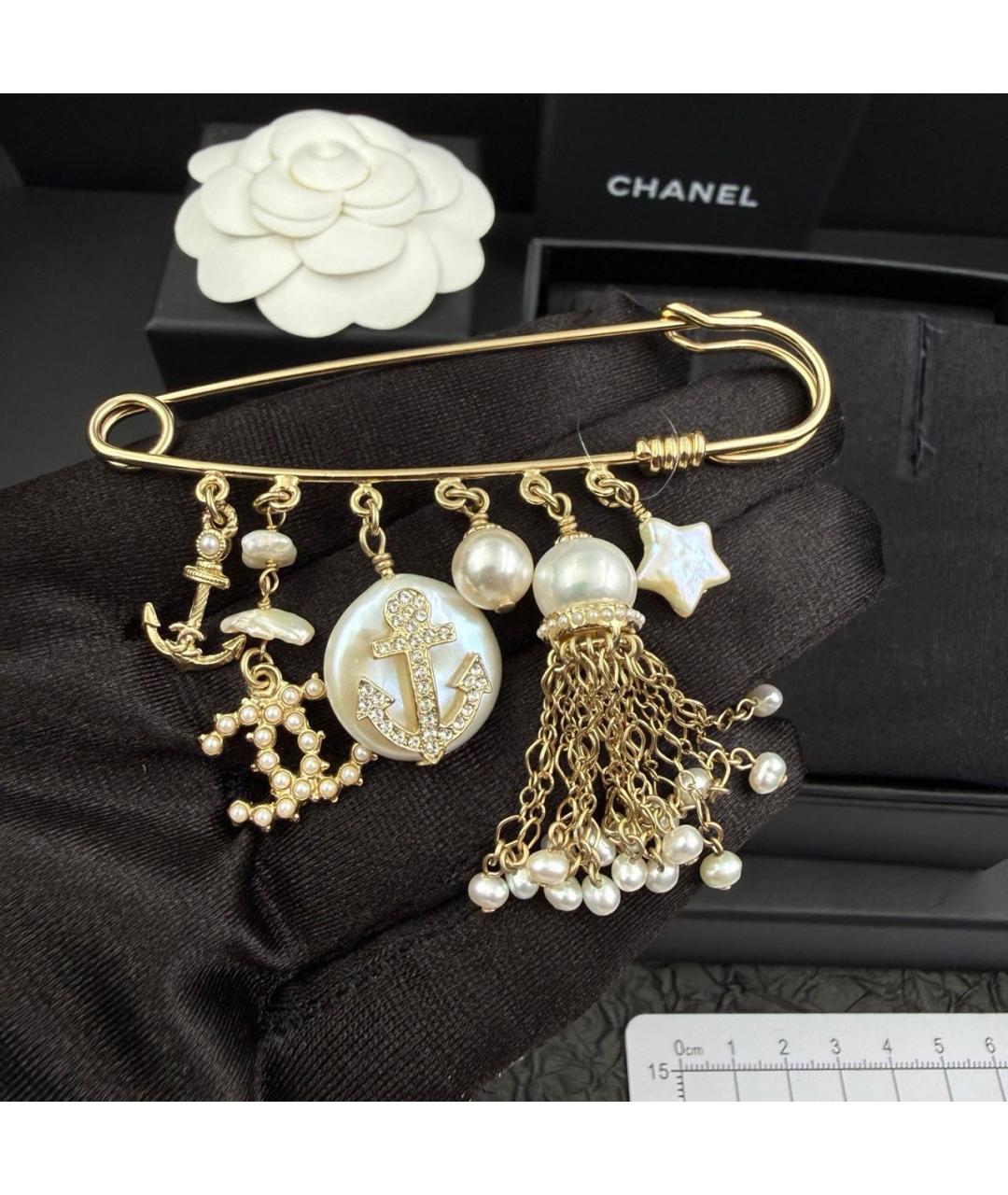 CHANEL Золотая булавка / брошь, фото 4