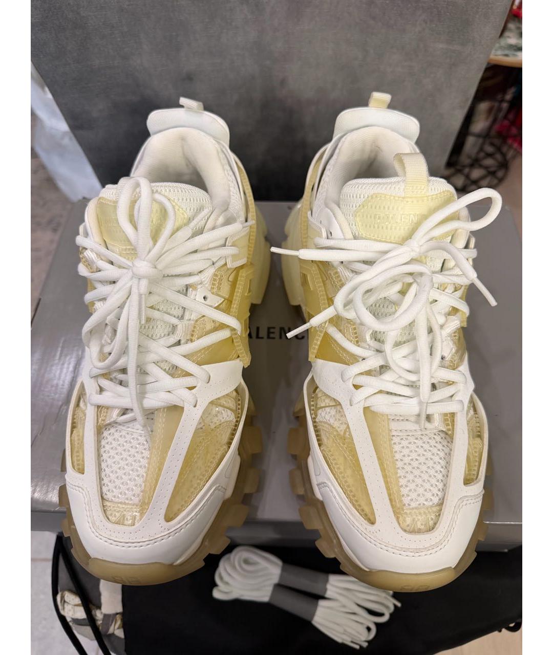 BALENCIAGA Белые кроссовки из искусственной кожи, фото 2