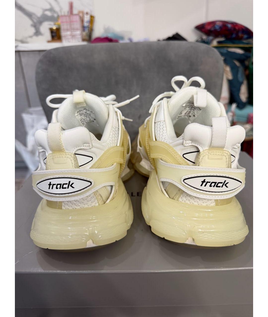 BALENCIAGA Белые кроссовки из искусственной кожи, фото 4