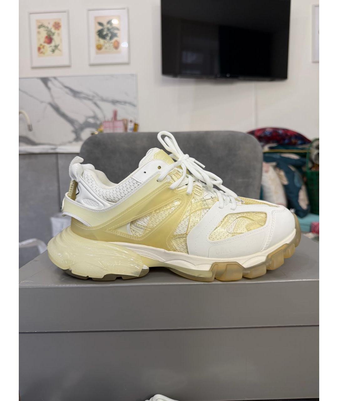 BALENCIAGA Белые кроссовки из искусственной кожи, фото 9