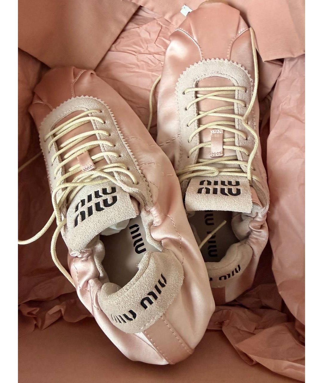 MIU MIU Розовые замшевые балетки, фото 2