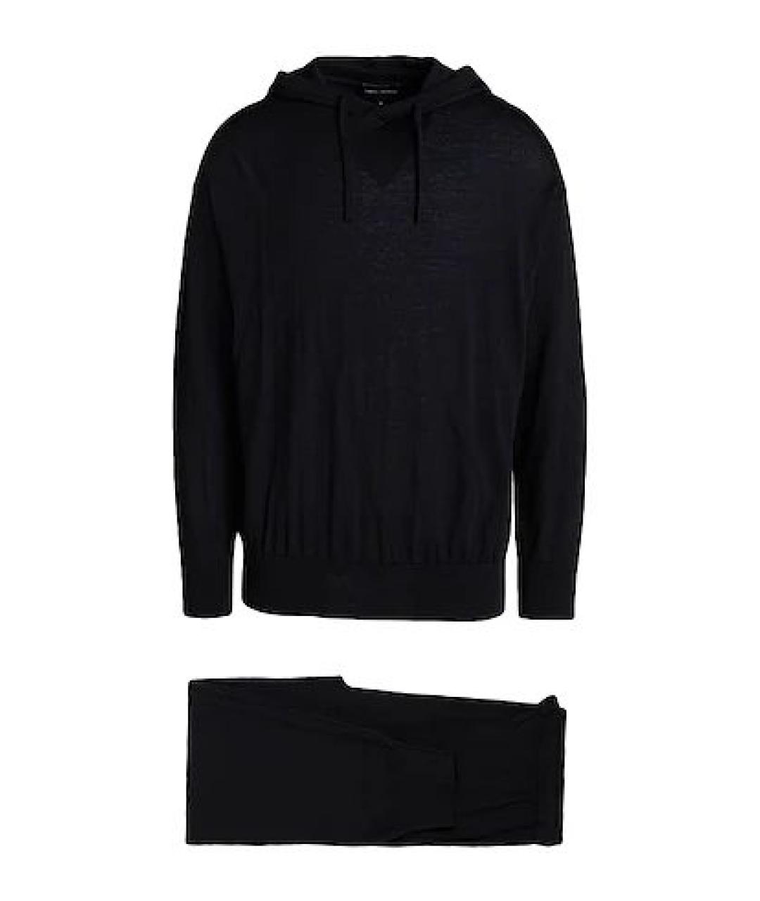 EMPORIO ARMANI Черный шерстяной спортивный костюм, фото 1