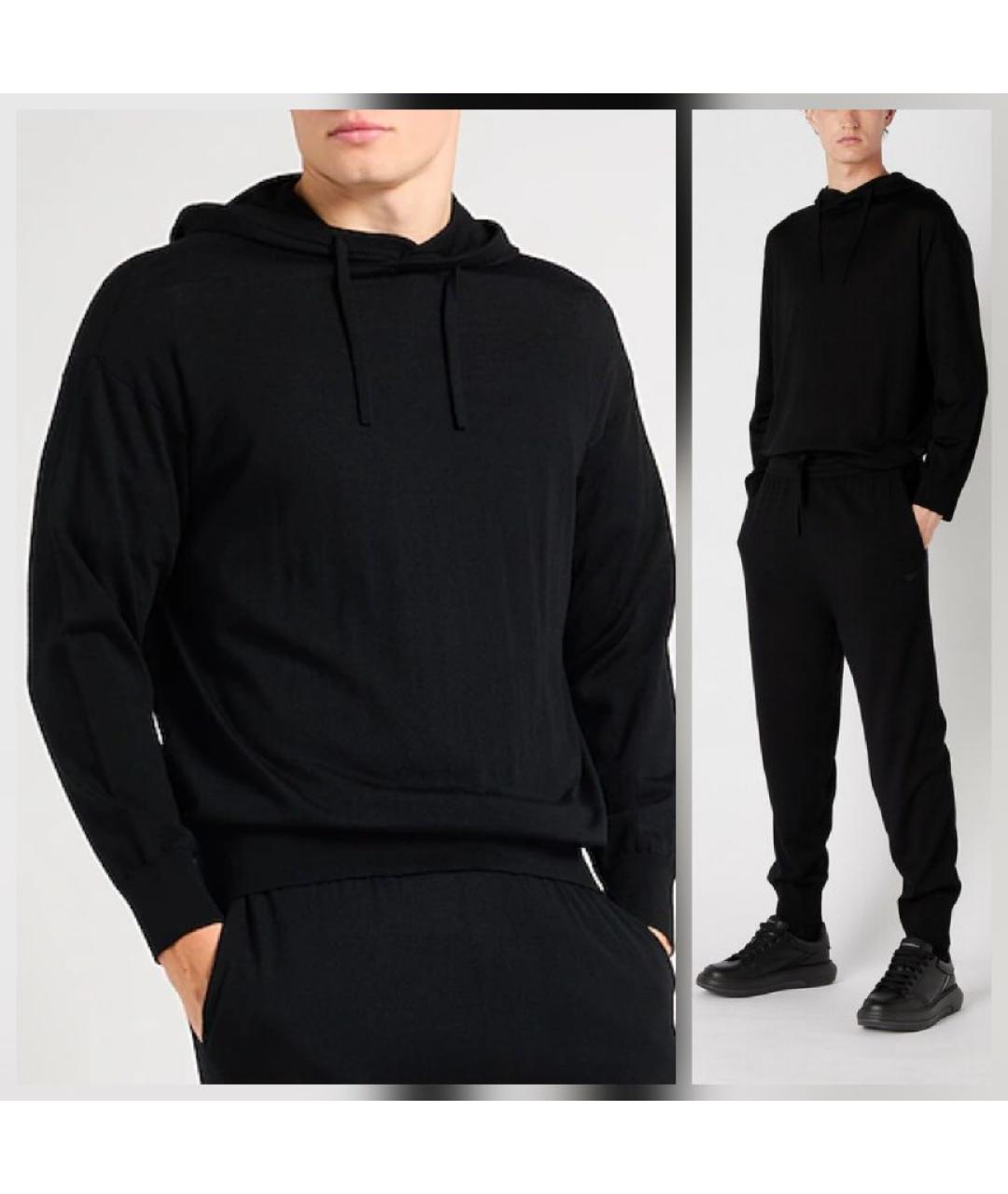 EMPORIO ARMANI Черный шерстяной спортивный костюм, фото 8