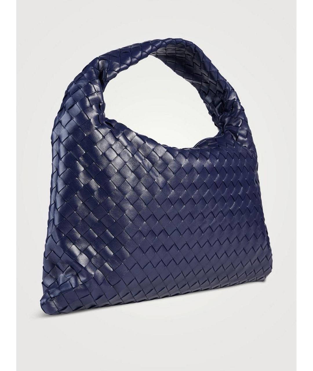 BOTTEGA VENETA Темно-синяя кожаная сумка через плечо, фото 6