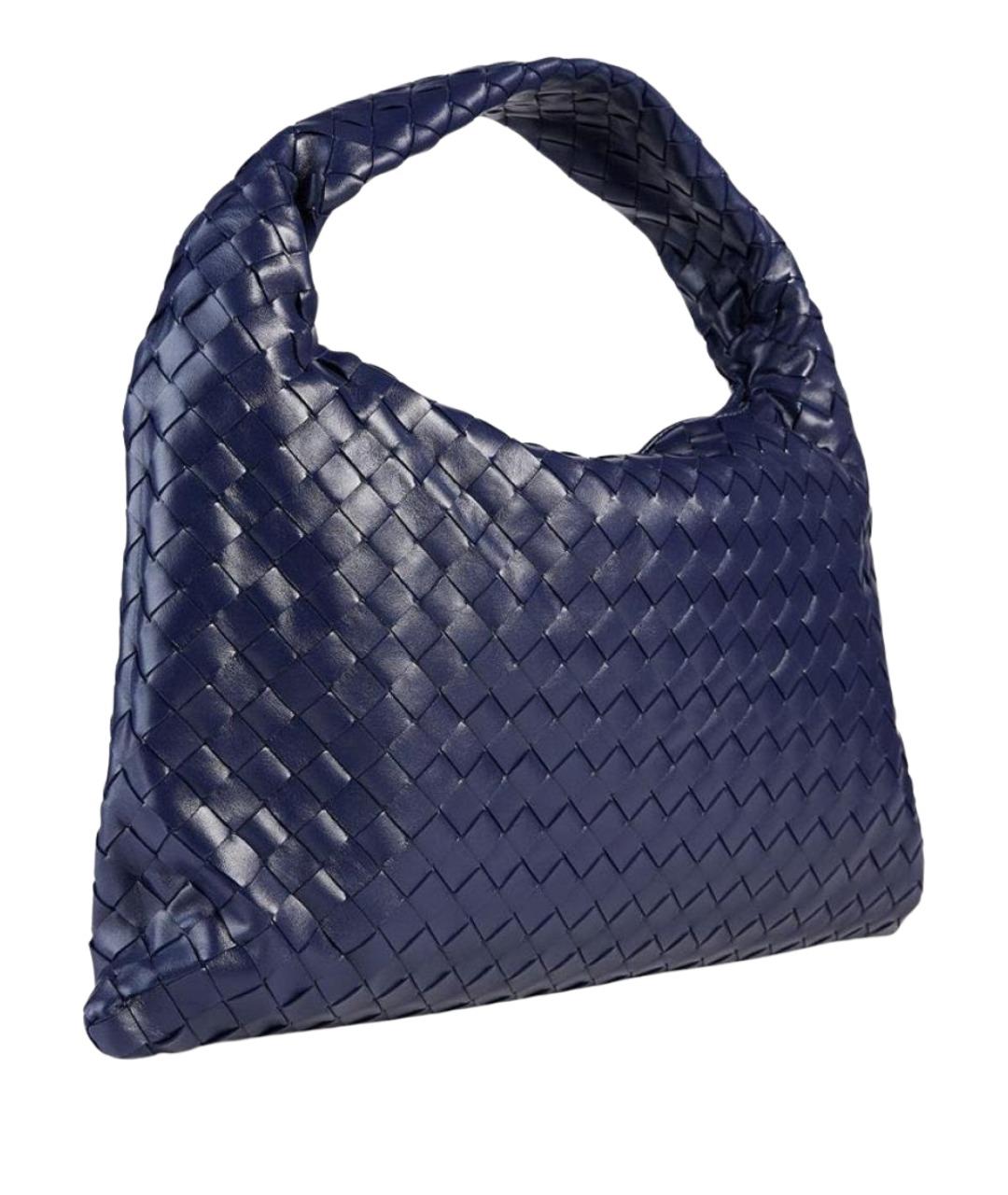 BOTTEGA VENETA Темно-синяя кожаная сумка через плечо, фото 1