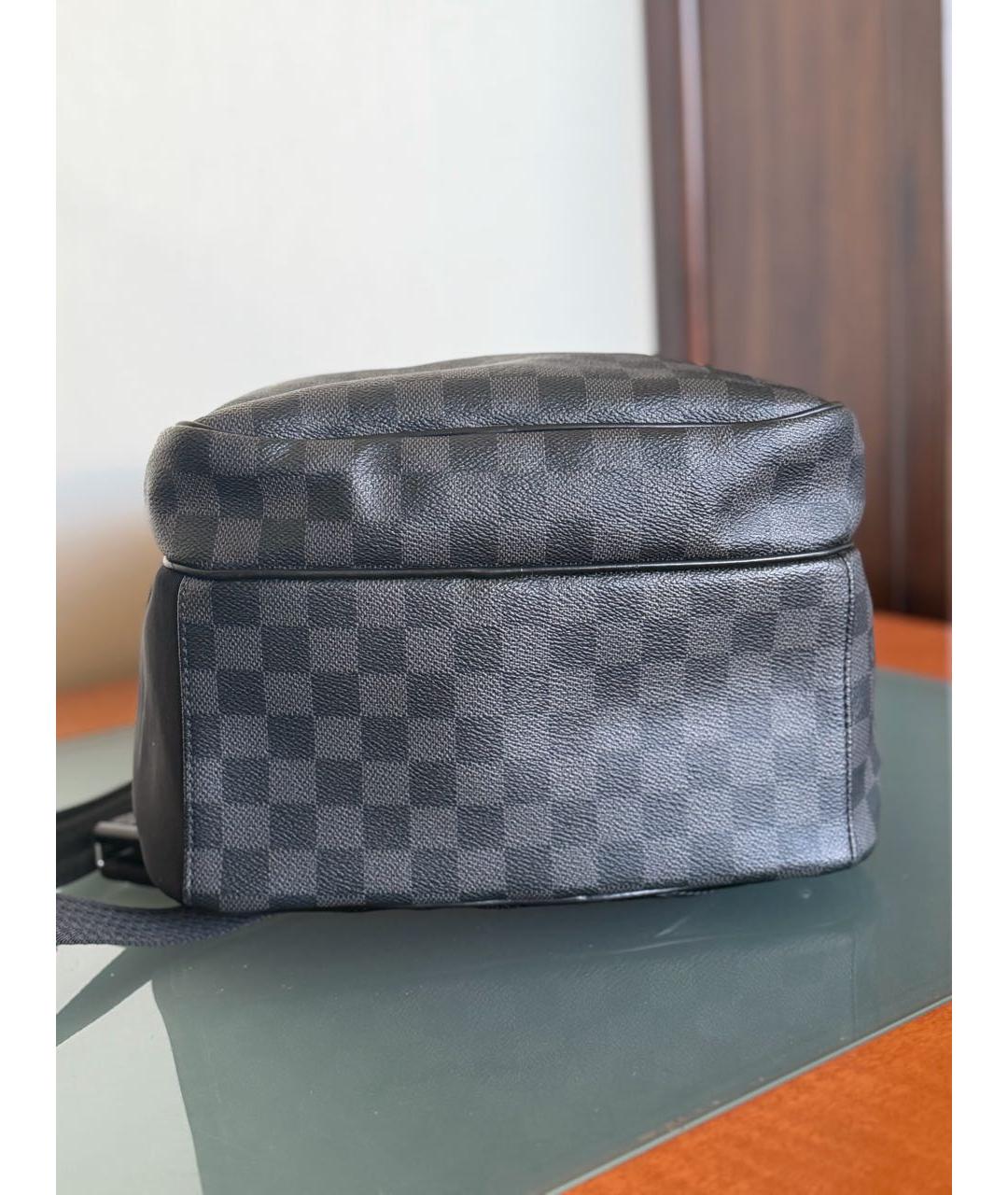 LOUIS VUITTON Черный кожаный рюкзак, фото 7