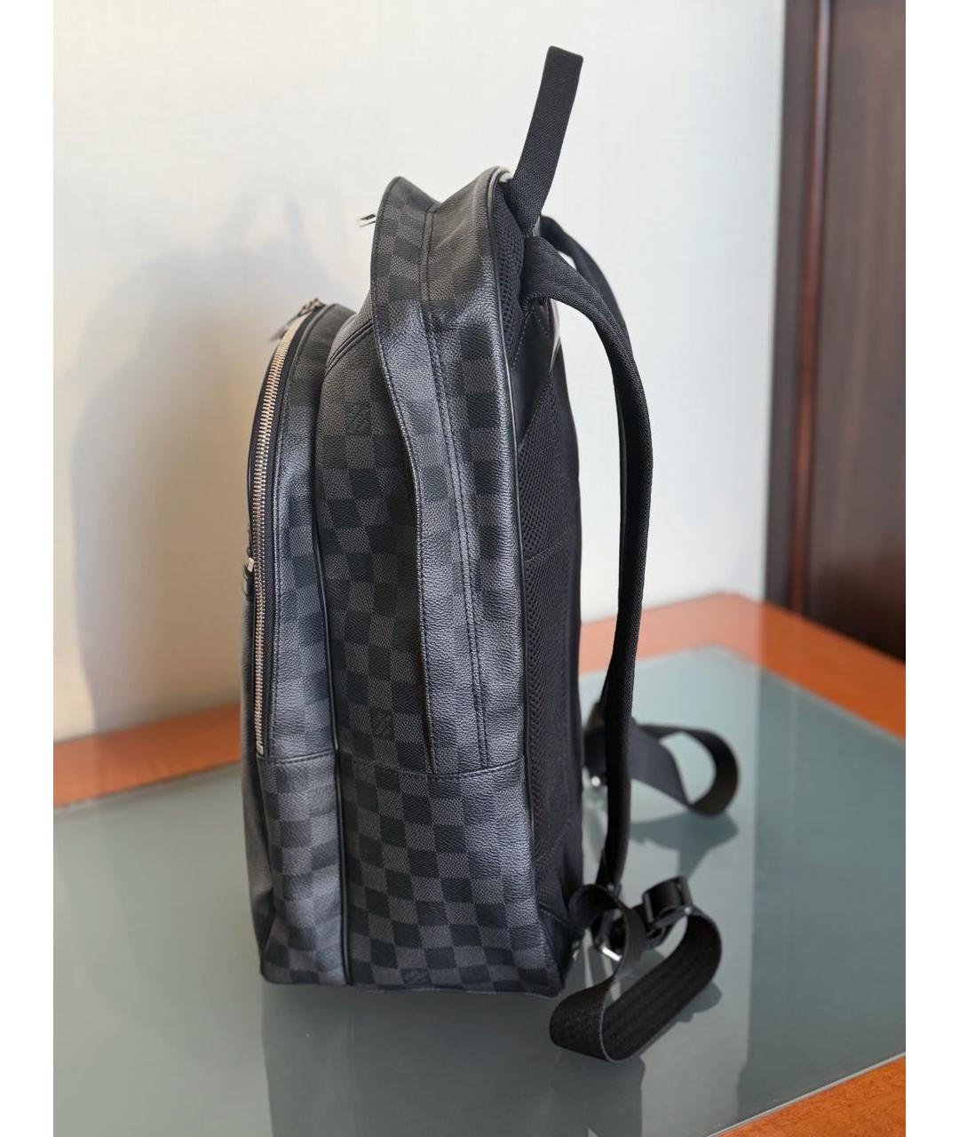 LOUIS VUITTON Черный кожаный рюкзак, фото 4