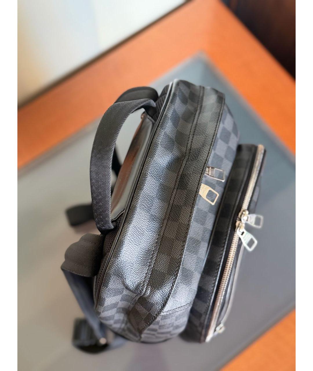 LOUIS VUITTON Черный кожаный рюкзак, фото 8