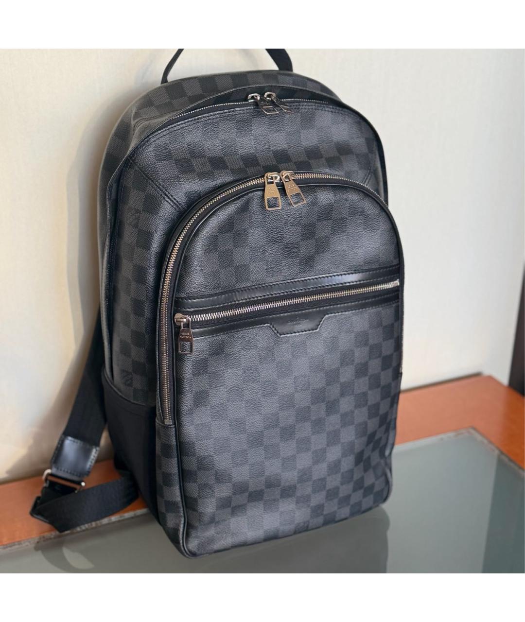 LOUIS VUITTON Черный кожаный рюкзак, фото 2