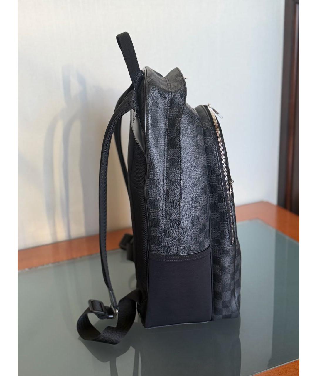 LOUIS VUITTON Черный кожаный рюкзак, фото 5