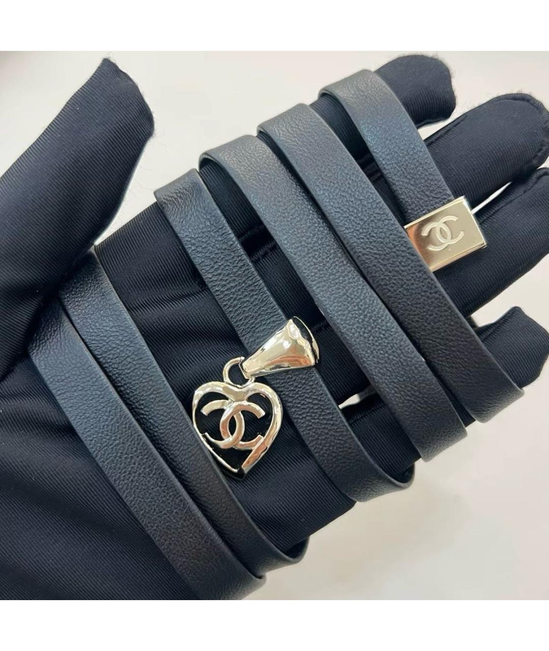 CHANEL Черное колье, фото 4