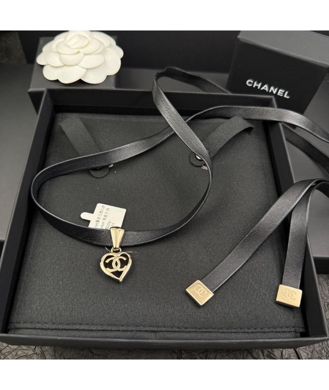 CHANEL Черное колье, фото 3