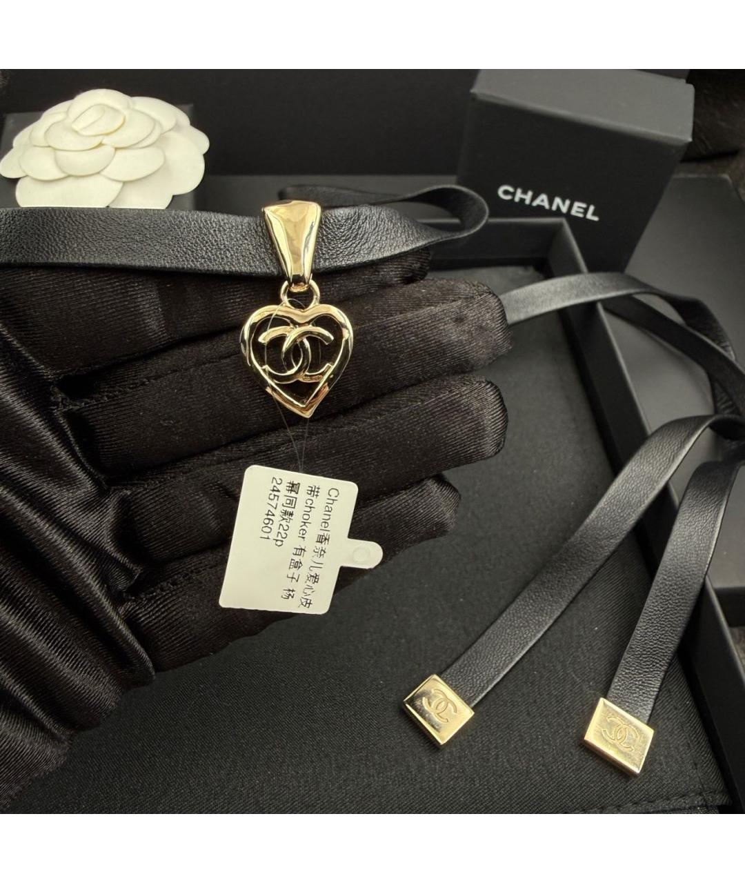 CHANEL Черное колье, фото 5
