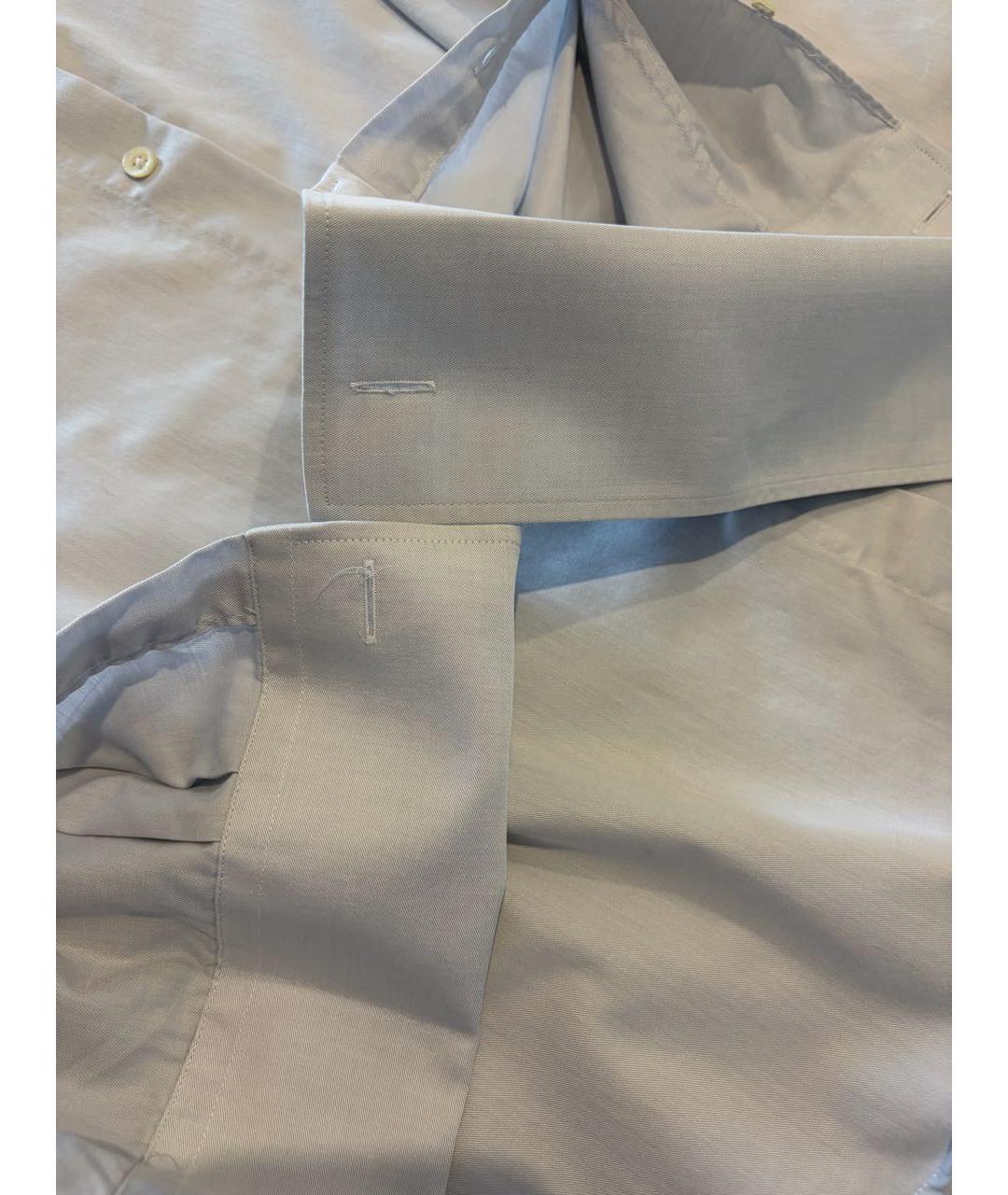 CORNELIANI Голубая хлопковая классическая рубашка, фото 5