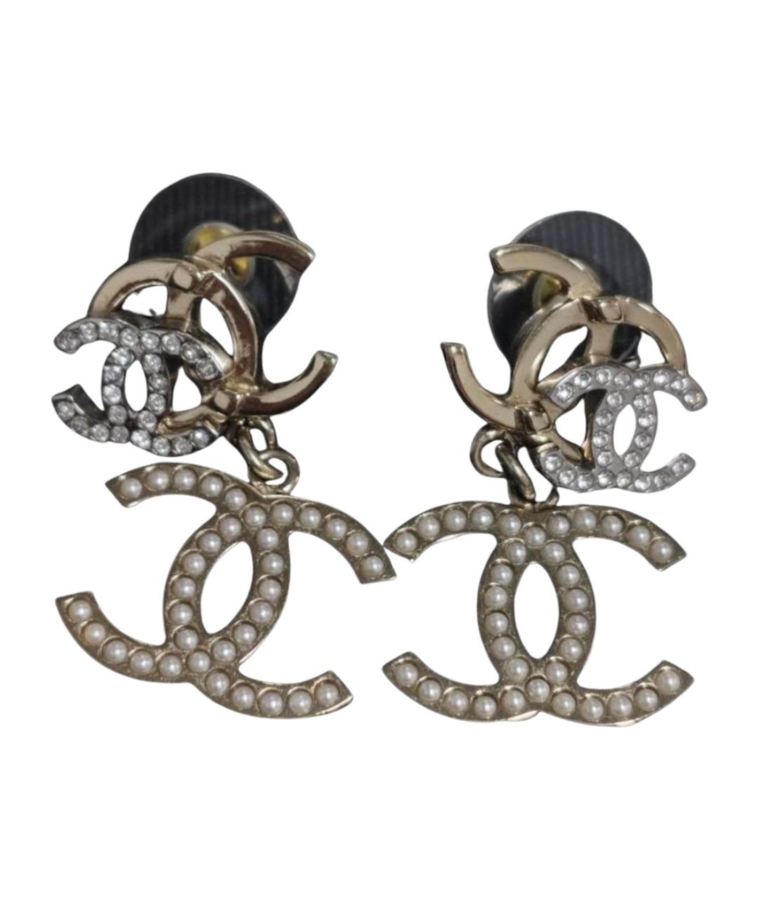 CHANEL Серебряные серьги, фото 1