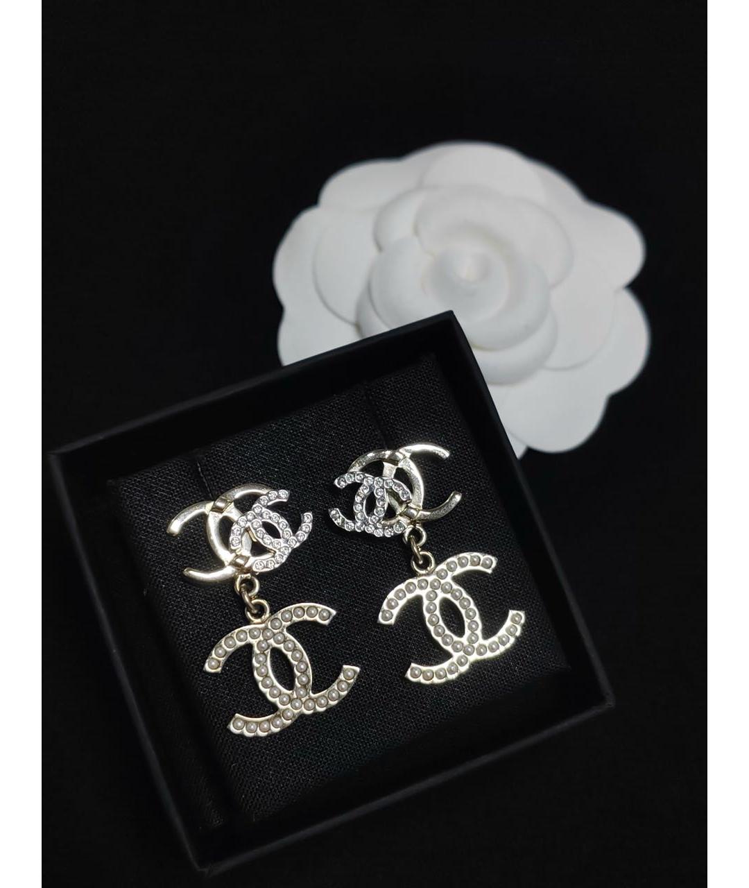 CHANEL Серебряные серьги, фото 2