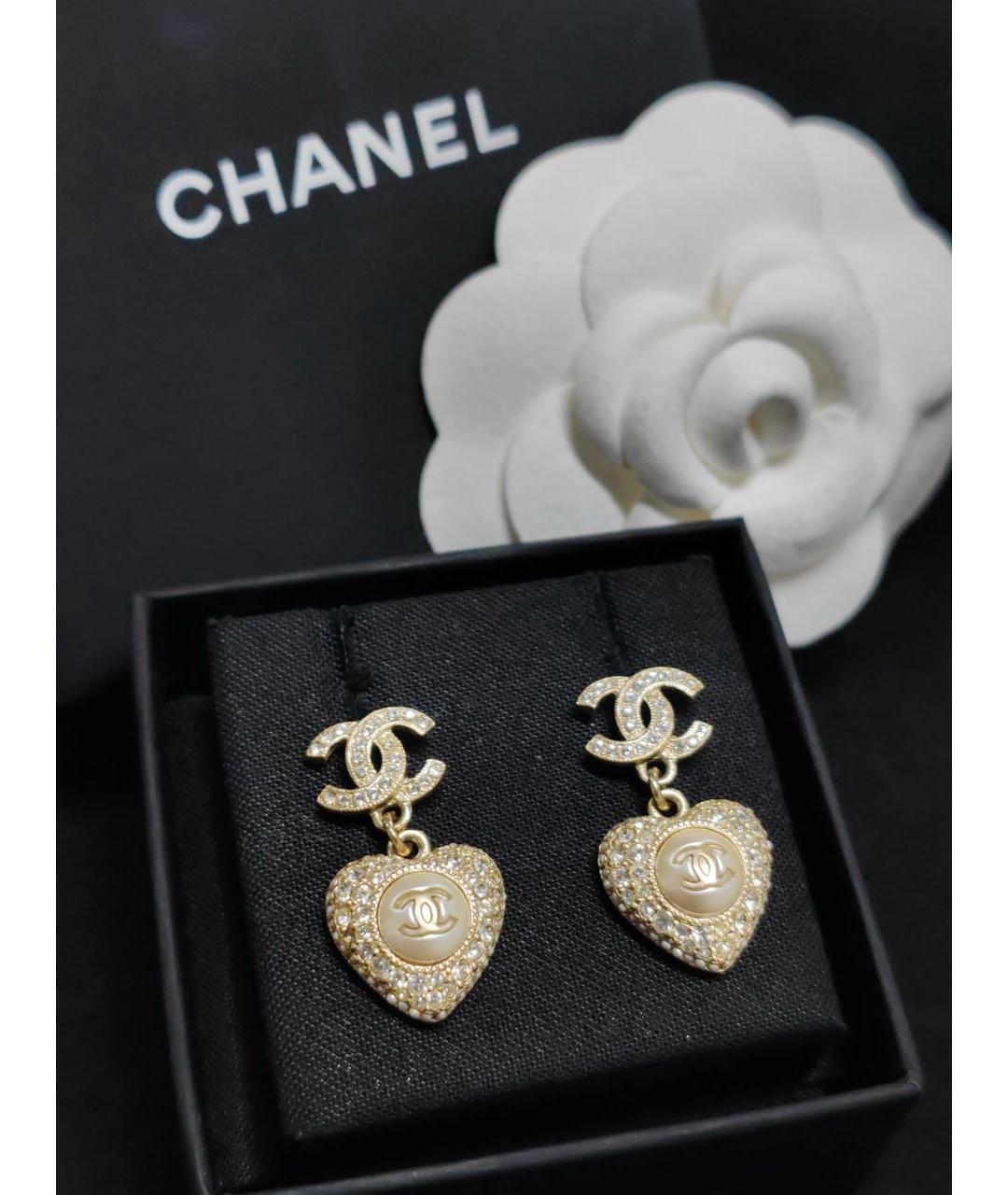 CHANEL Золотые серьги, фото 8