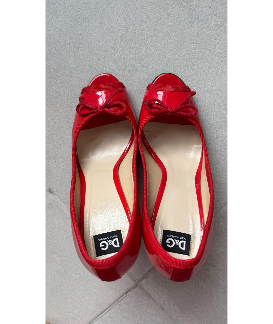 DOLCE&GABBANA Красные туфли из лакированной кожи, фото 3