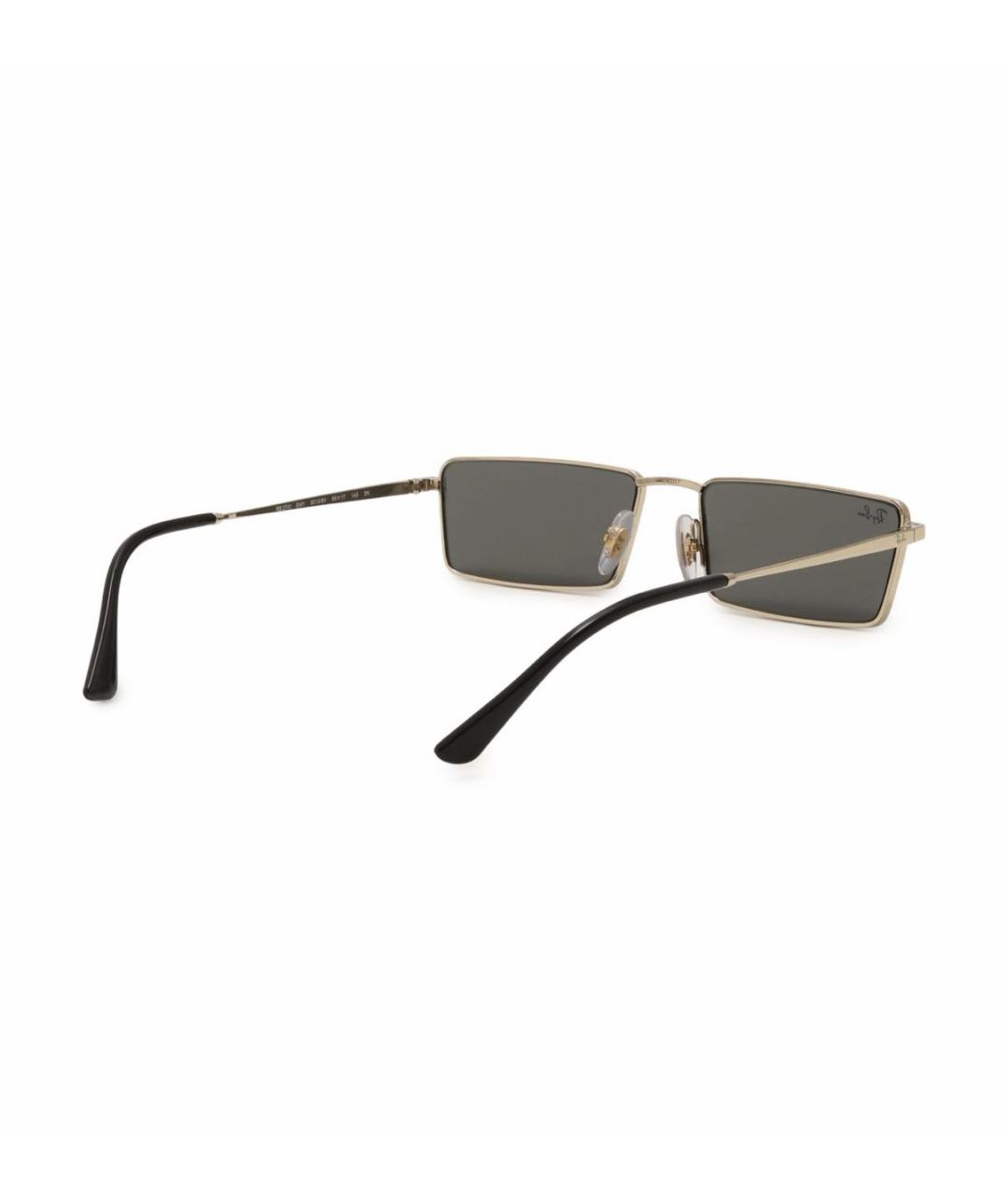 RAY BAN Антрацитовые металлические солнцезащитные очки, фото 3