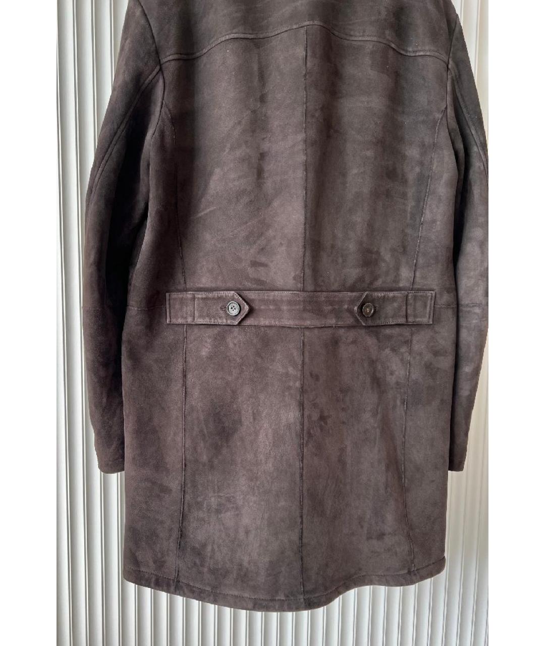 LORO PIANA Коричневая вискозная дубленка/шуба, фото 2