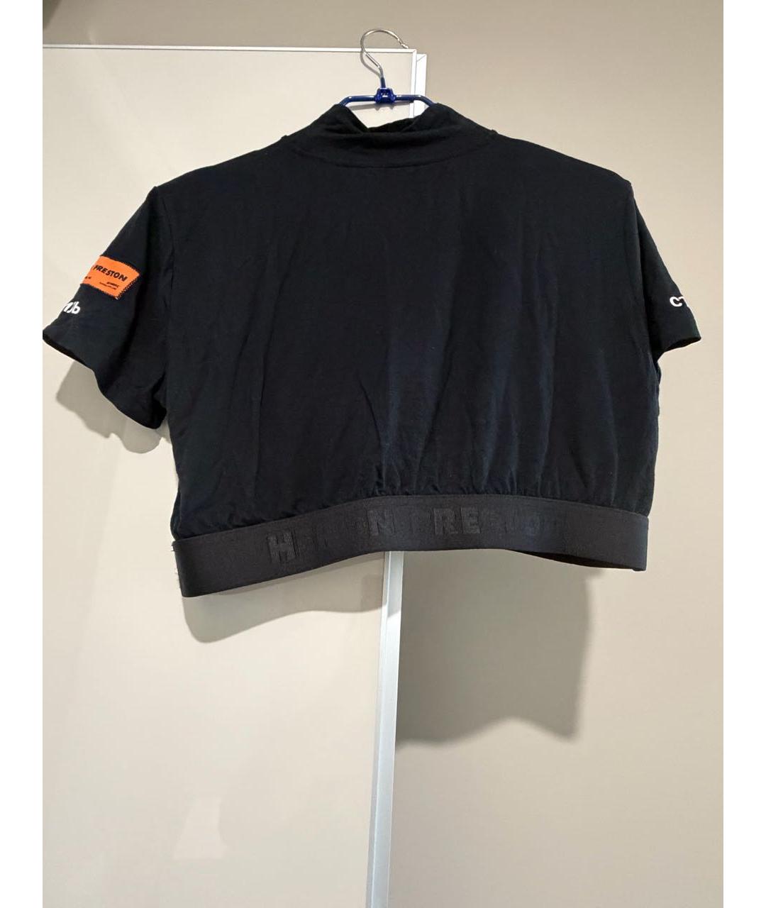 HERON PRESTON Черная вискозная футболка, фото 2