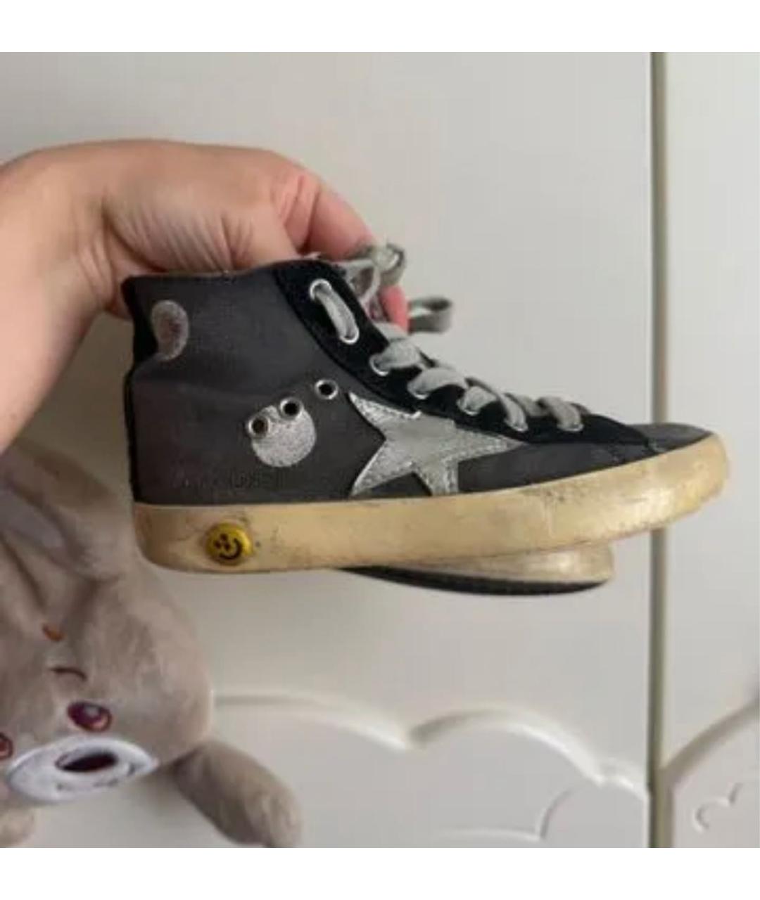 GOLDEN GOOSE Серые кожаные кеды, фото 4