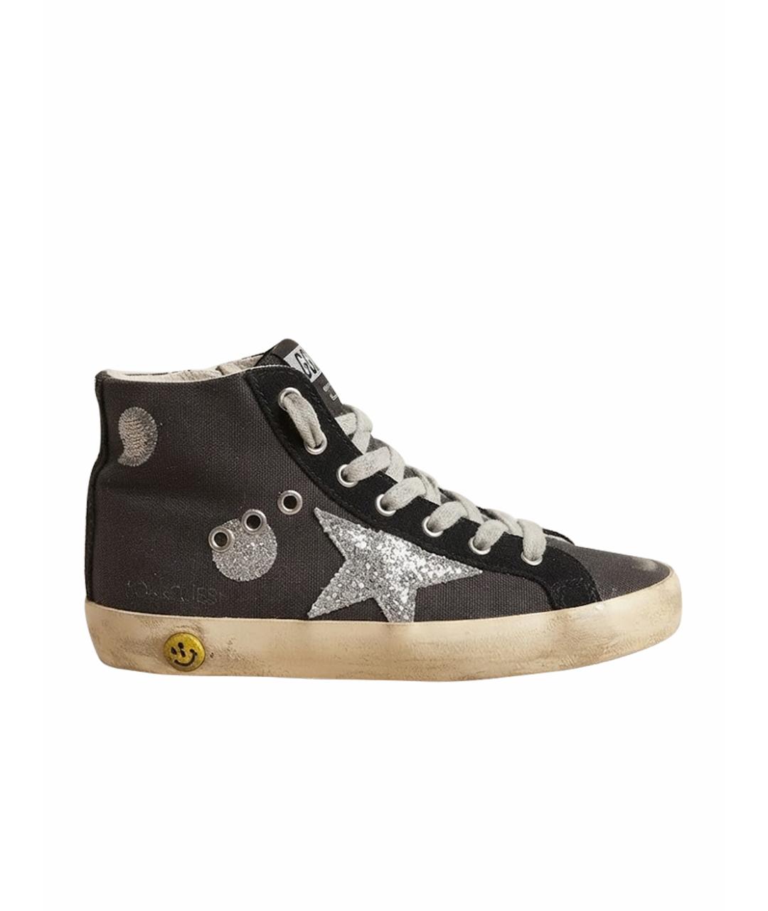 GOLDEN GOOSE Серые кожаные кеды, фото 1