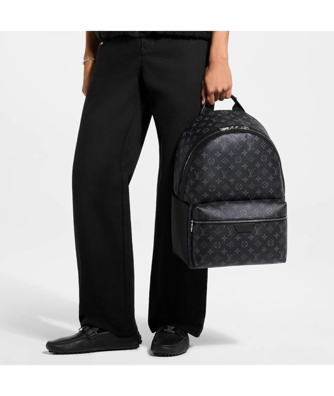 LOUIS VUITTON Серый рюкзак из канвы, фото 3