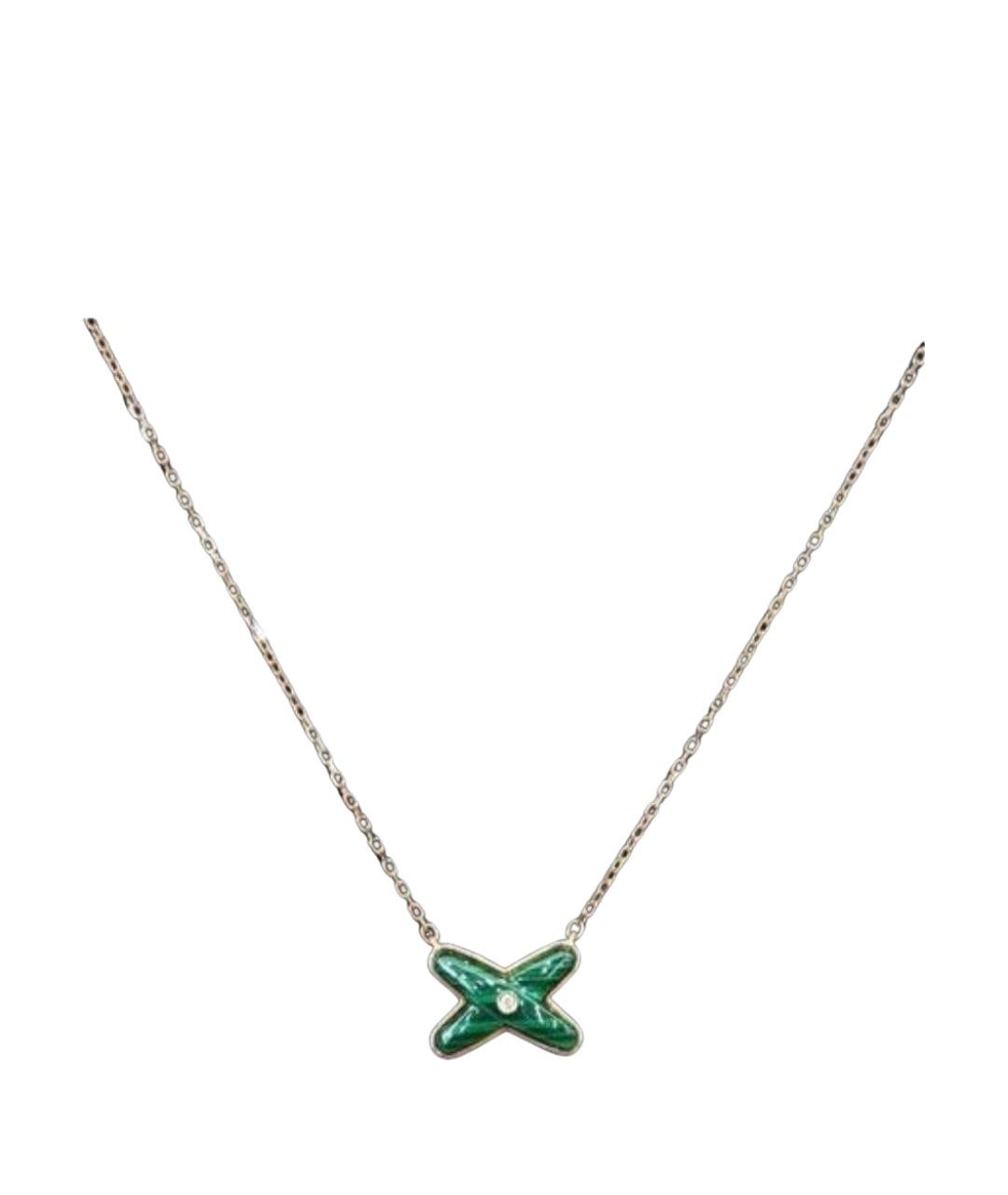 CHAUMET Зеленое колье из розового золота, фото 1