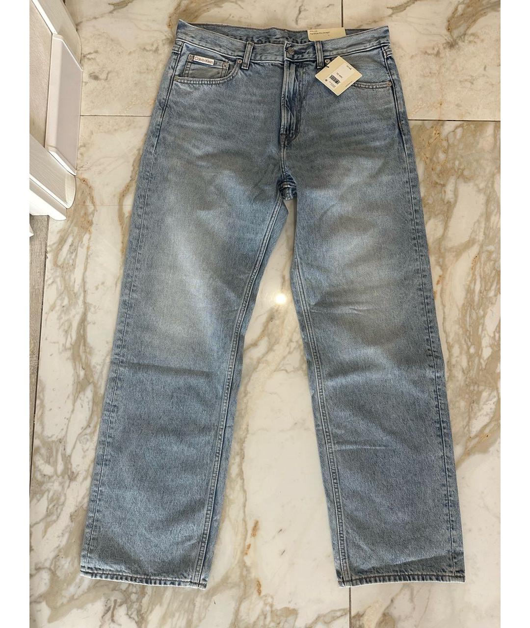 CALVIN KLEIN Голубые прямые джинсы, фото 5