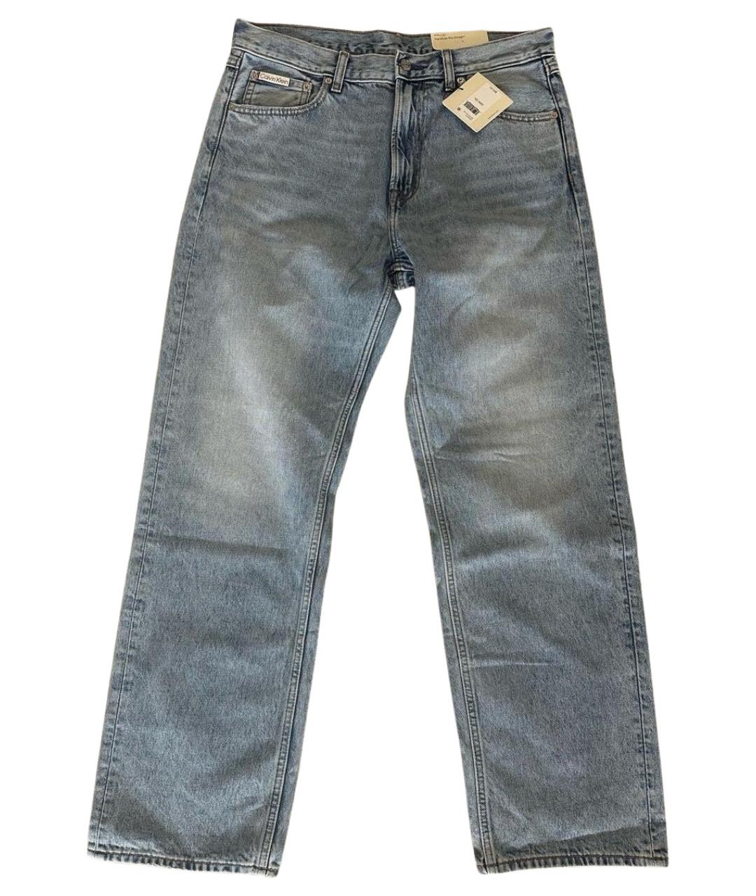 CALVIN KLEIN Голубые прямые джинсы, фото 1