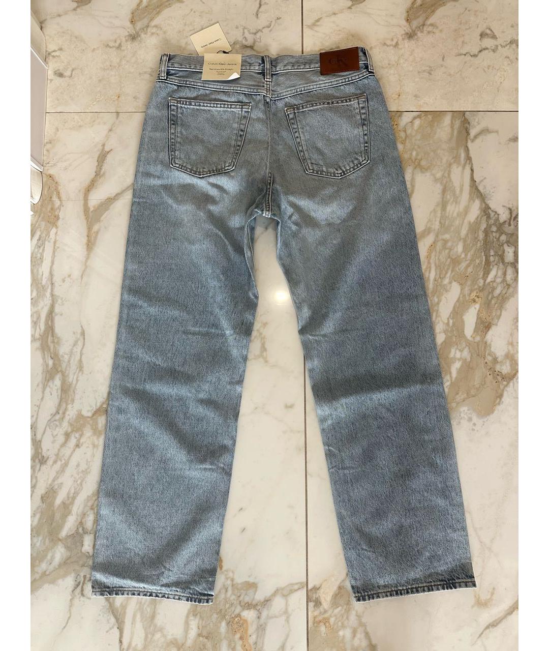 CALVIN KLEIN Голубые прямые джинсы, фото 2