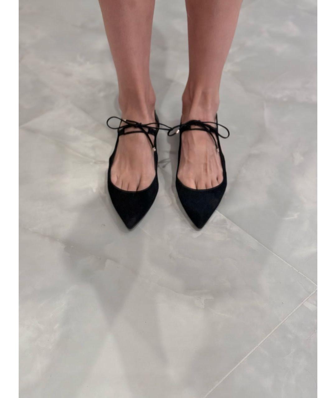 JIMMY CHOO Черные замшевые балетки, фото 6