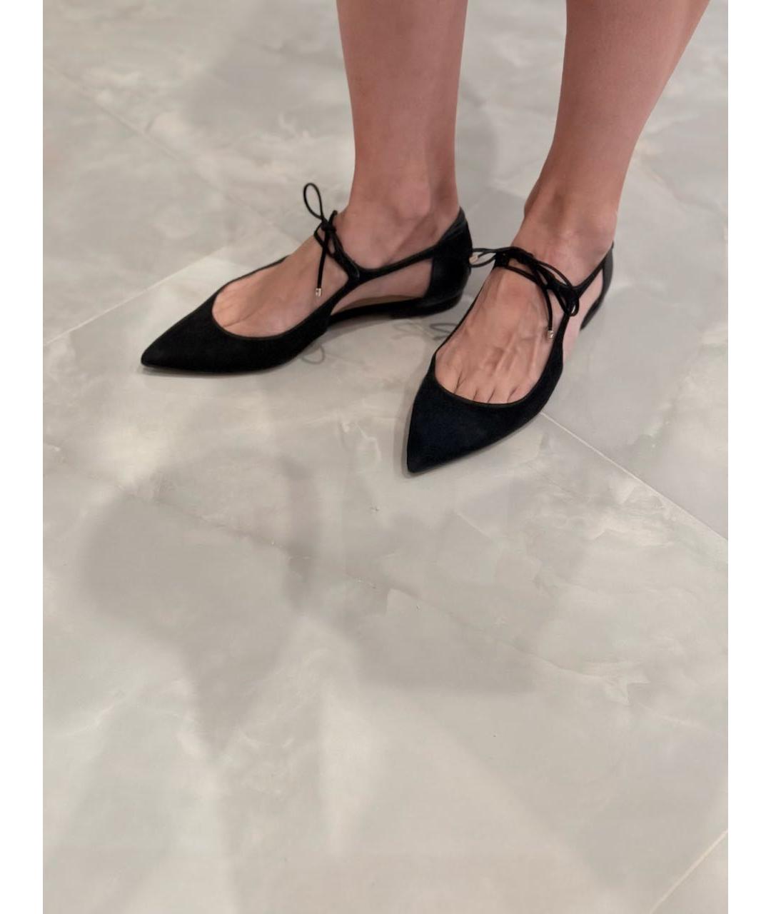 JIMMY CHOO Черные замшевые балетки, фото 7