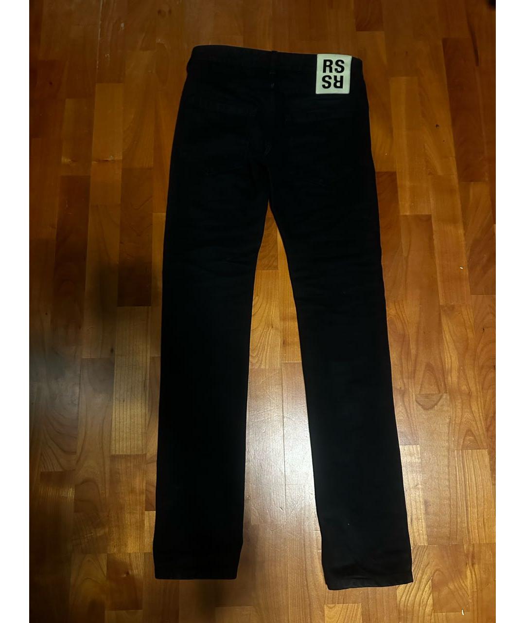 RAF SIMONS Черные хлопковые джинсы скинни, фото 2