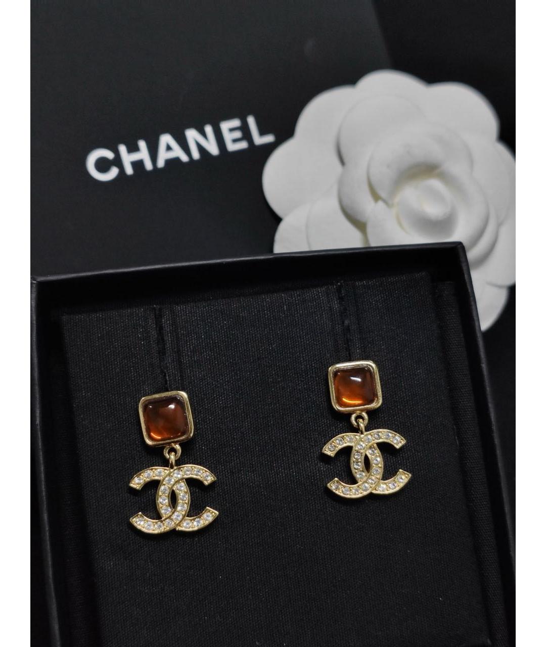 CHANEL Золотые серьги, фото 2