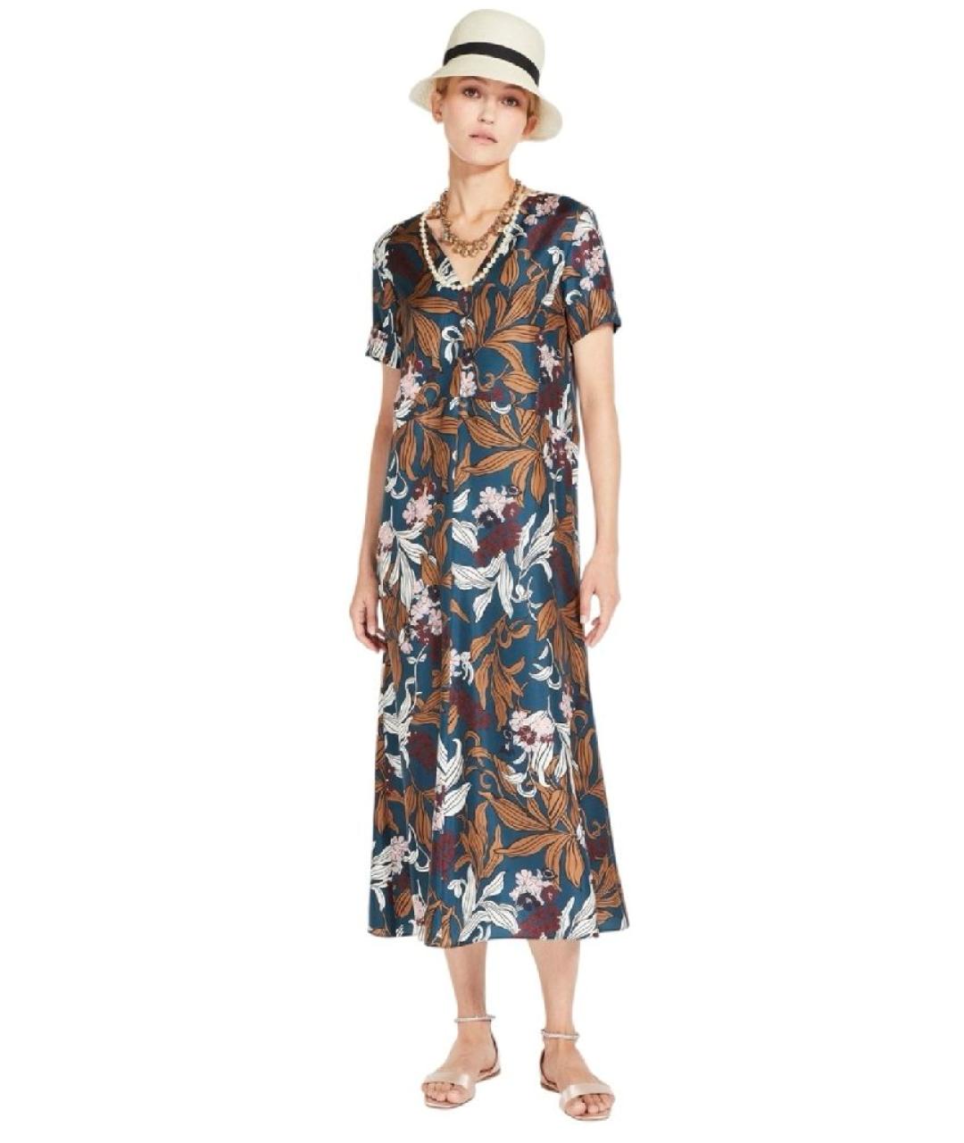 'S MAX MARA Мульти шелковое повседневное платье, фото 3