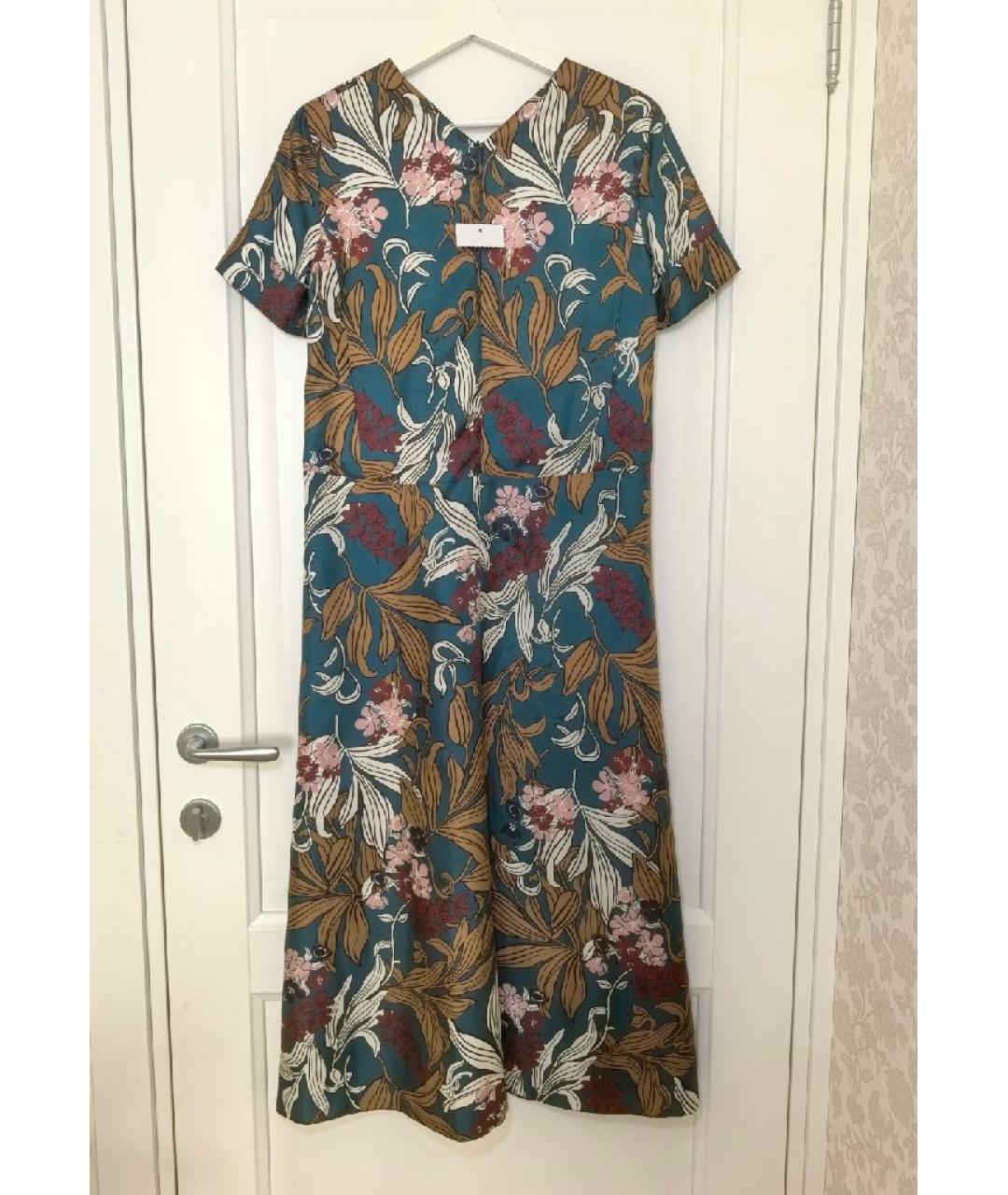 'S MAX MARA Мульти шелковое повседневное платье, фото 5